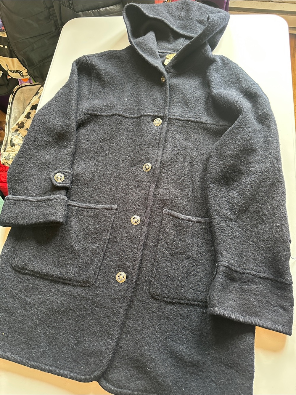 Women's Hooded Wool Coat